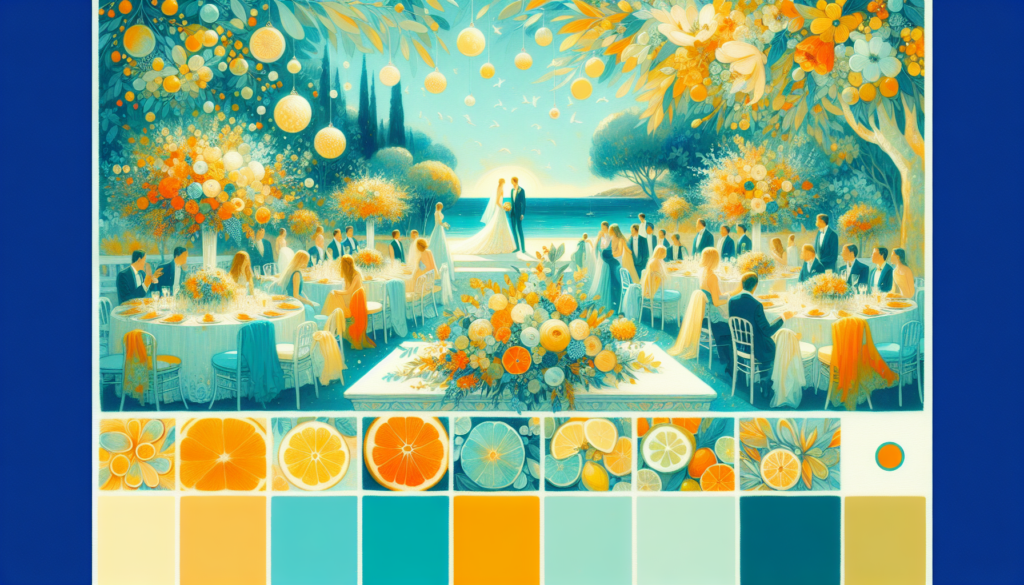 Illustration of vibrant tones for summer weddings