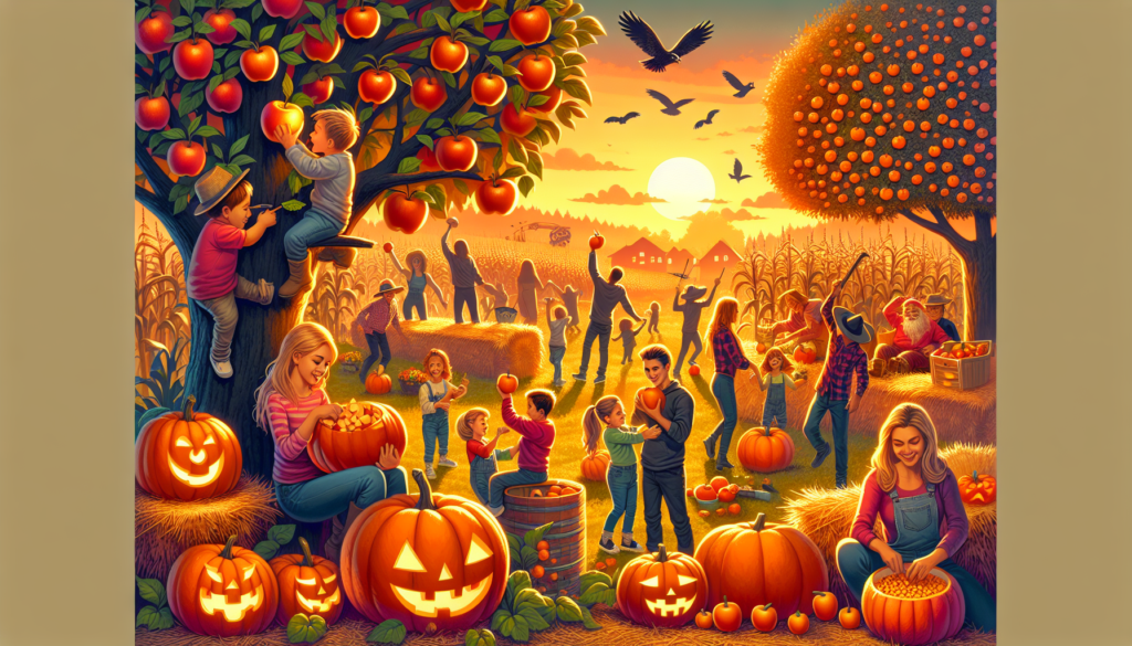 Autumn kick-off party featuring apple picking and harvest festival themes